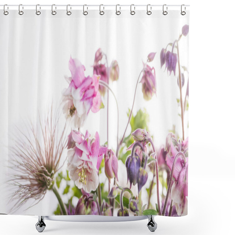 Personality  Beautiful Bouquet Flower In Vase Shower Curtains