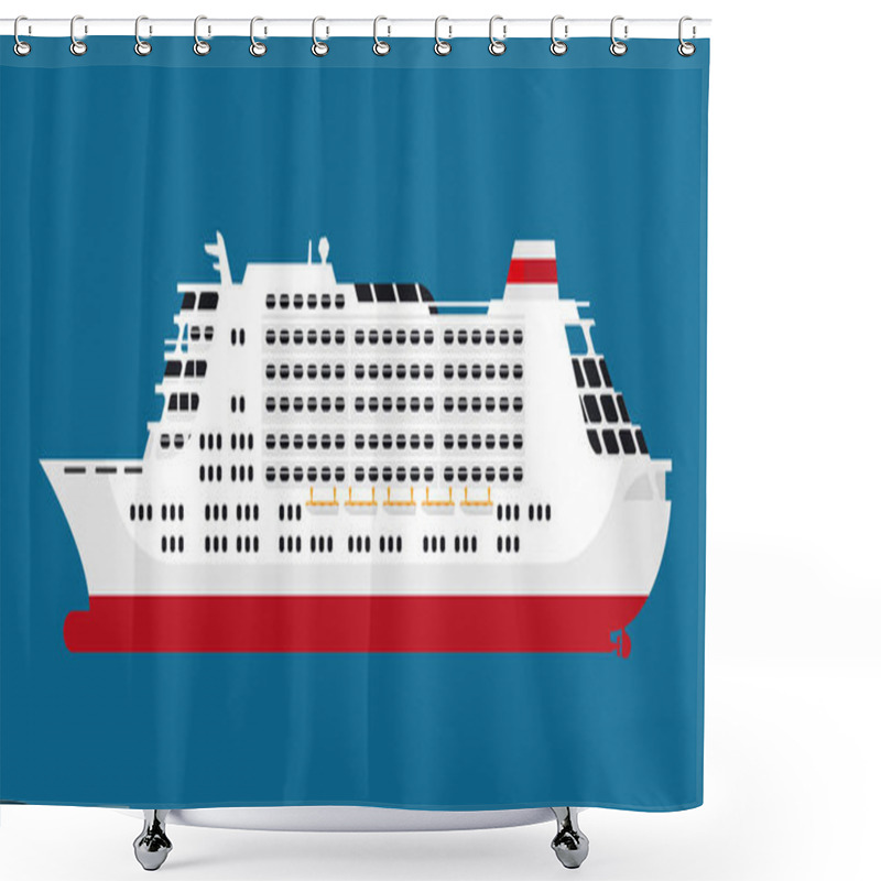 Personality  White Cruise Liner Shower Curtains