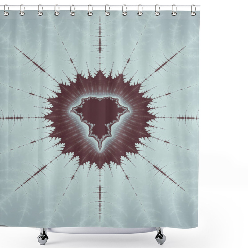 Personality  Grayscale Fractal Background Shower Curtains