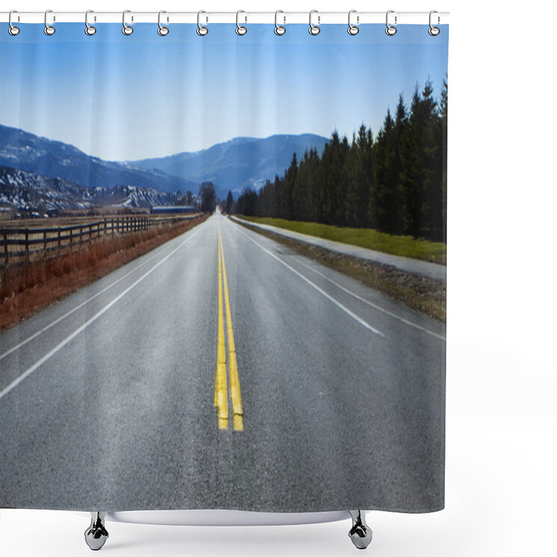 Personality  Straight Highway Shower Curtains