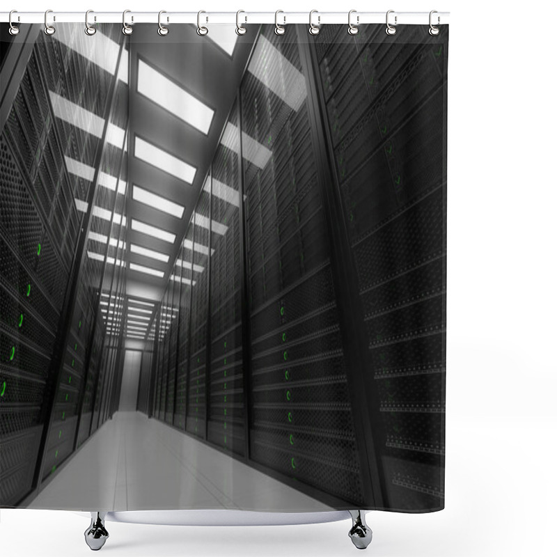 Personality  Big Data Servers Room Shower Curtains