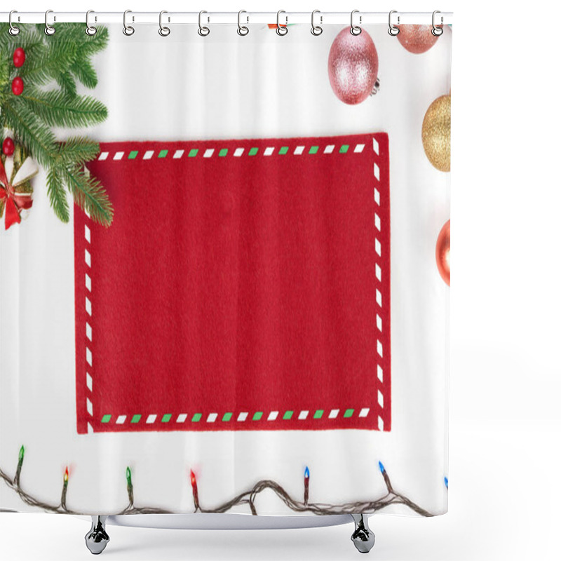 Personality  Christmas Card. New Year Background. Merry Christmas Shower Curtains