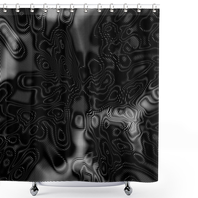 Personality  Abstract Moire Background. Extra Large Design Element. Shower Curtains