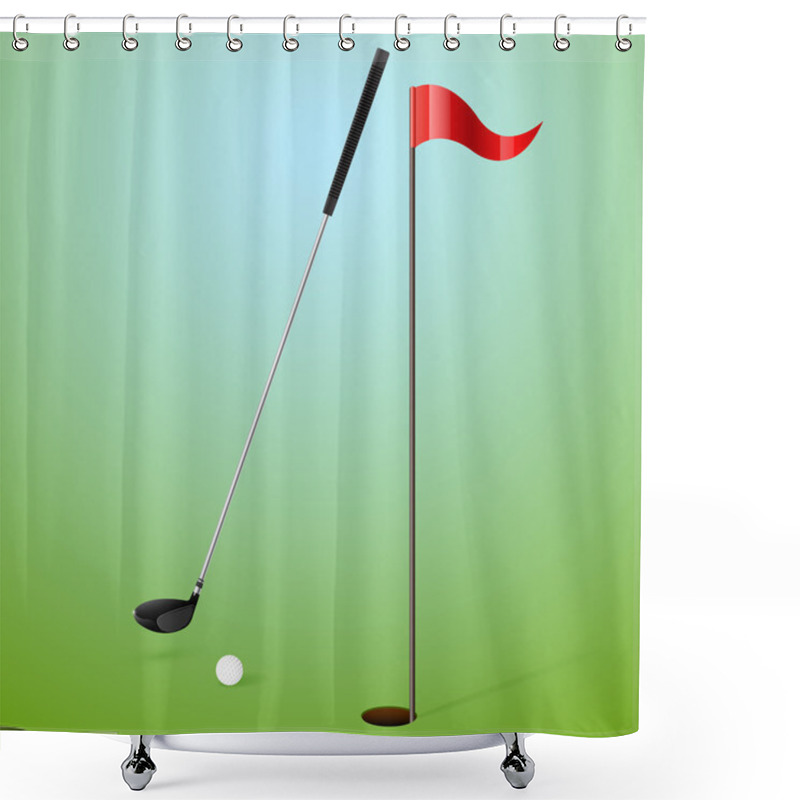 Personality  Sport, Golf. Vector Illustration Shower Curtains