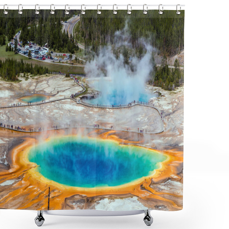 Personality  Yellowstone Grand Prismatic Spring Shower Curtains