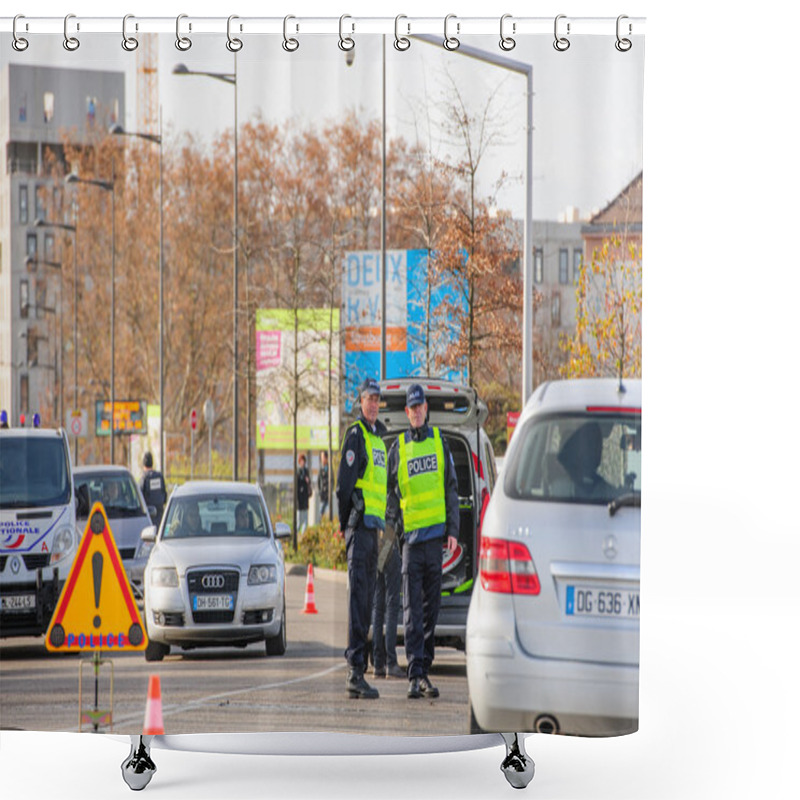 Personality  France Paris Attacks - Border Surveillance With Germany Shower Curtains