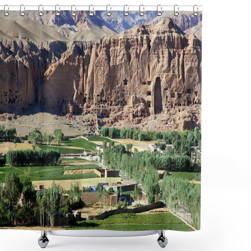 Personality  Bamyan (Bamiyan) In Central Afghanistan. This Is A View Over The Bamyan (Bamiyan) Valley Showing The Small Buddha Niche In The Cliff. The Buddhas Were Destroyed By The Taliban. UNESCO Site Afghanistan Shower Curtains