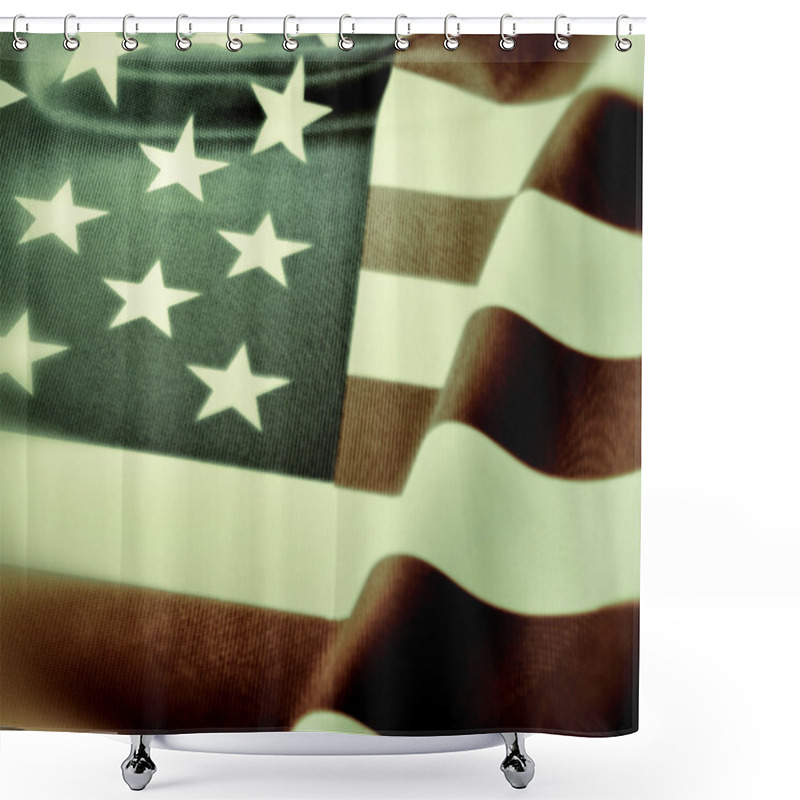 Personality  Flag Of USA Shower Curtains