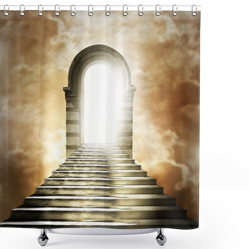 Personality  Staircase Leading To Heaven Or Hell. Light At The End Of The Tun Shower Curtains