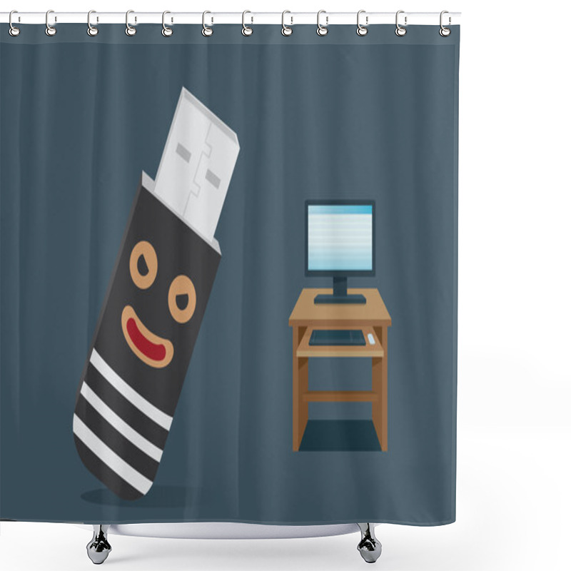 Personality  Criminal USB Driver Shower Curtains