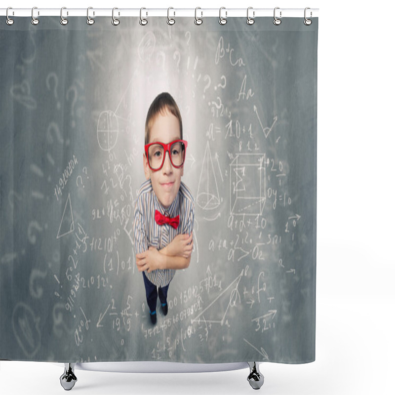 Personality  He Is Little Genius Shower Curtains