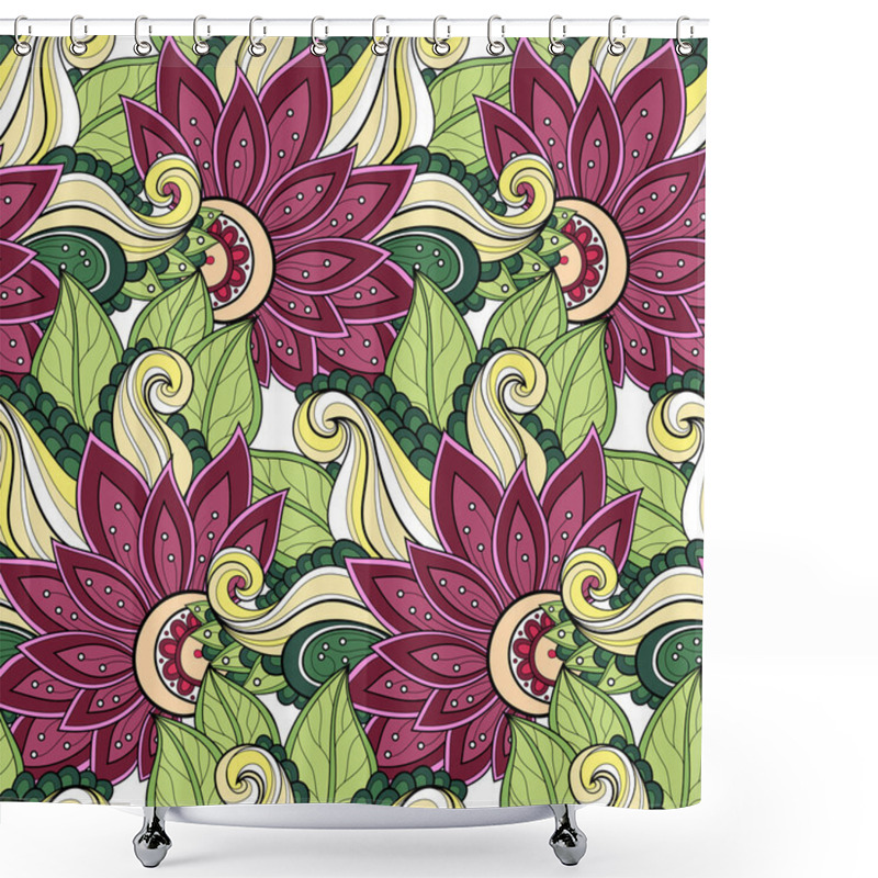 Personality  Seamless Floral Pattern Shower Curtains