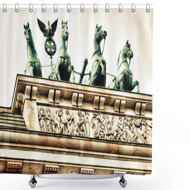 Personality  Brandenburg Gate Quadriga In Berlin, Germany Shower Curtains