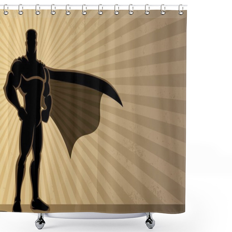 Personality  Superhero Background Shower Curtains