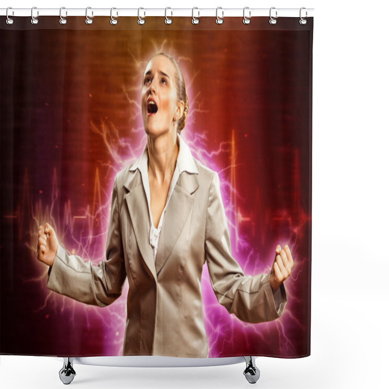 Personality  Furious Woman Shower Curtains