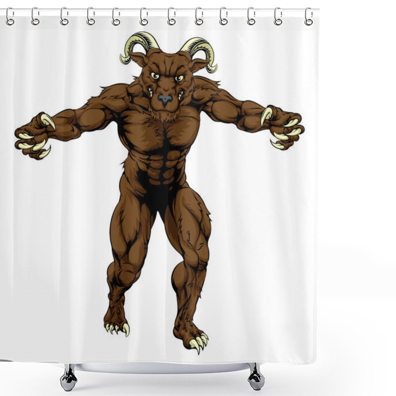 Personality  Ram Sports Mascot Shower Curtains