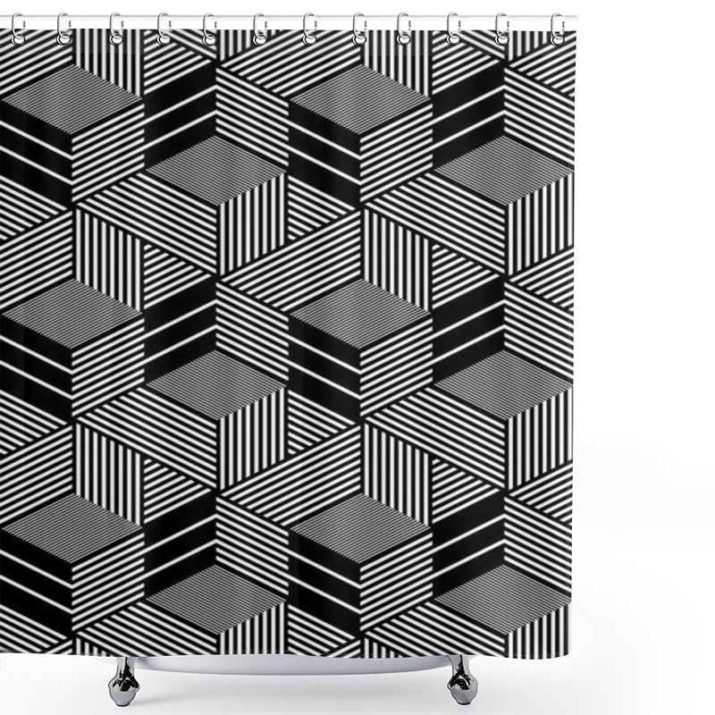 Personality  Seamless Op Art Pattern.  Shower Curtains