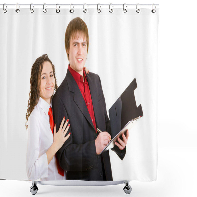 Personality  Happy Business People With Carpet Shower Curtains