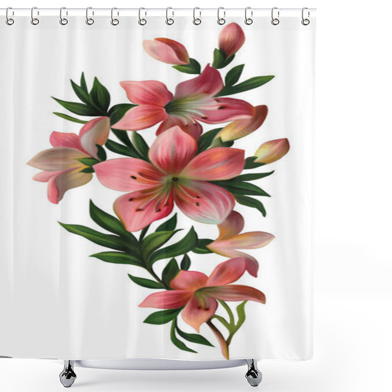 Personality  Vector Beautiful  Floral Background.  Shower Curtains