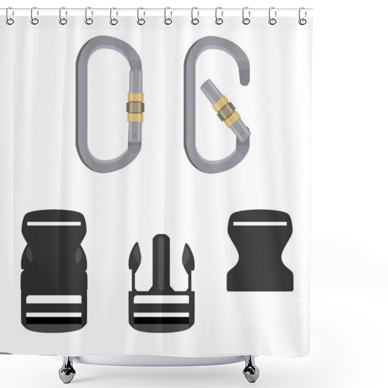 Personality  Hiking Equipment Vector Shower Curtains