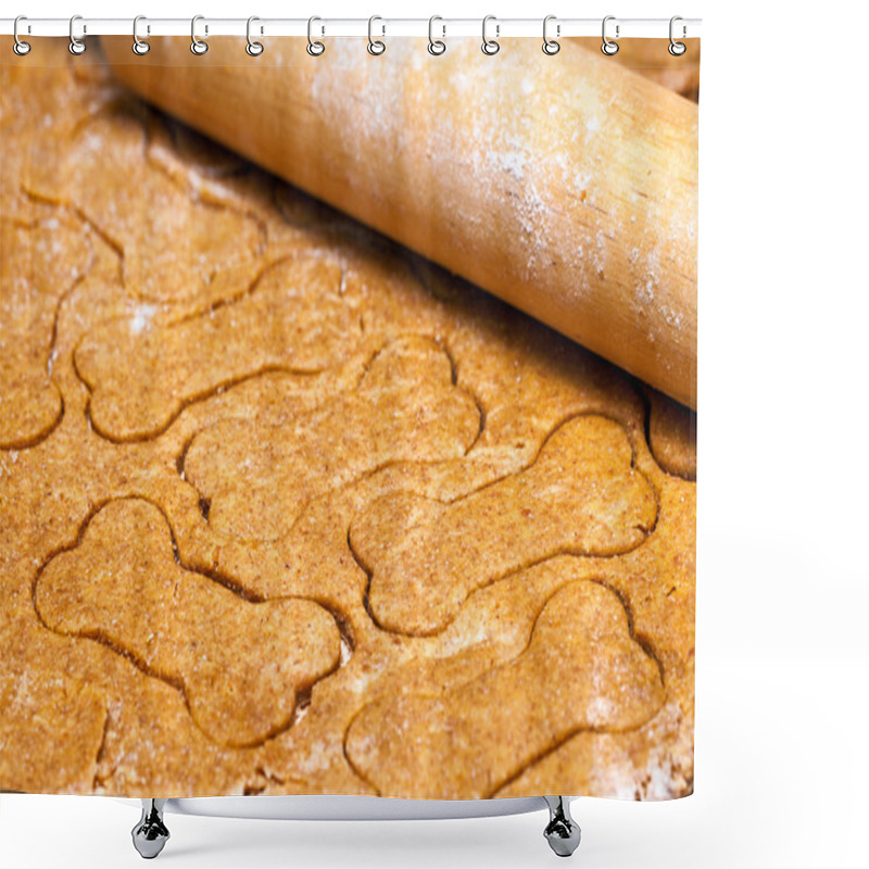 Personality  Making Homemade Dog Biscuits Shower Curtains