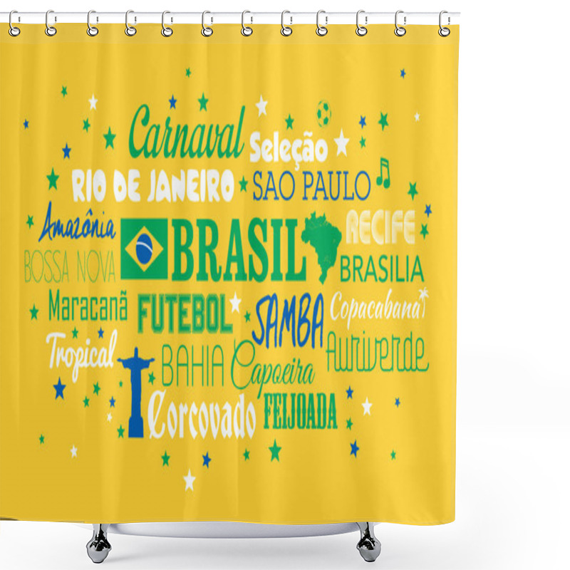 Personality  Brazil Words Shower Curtains