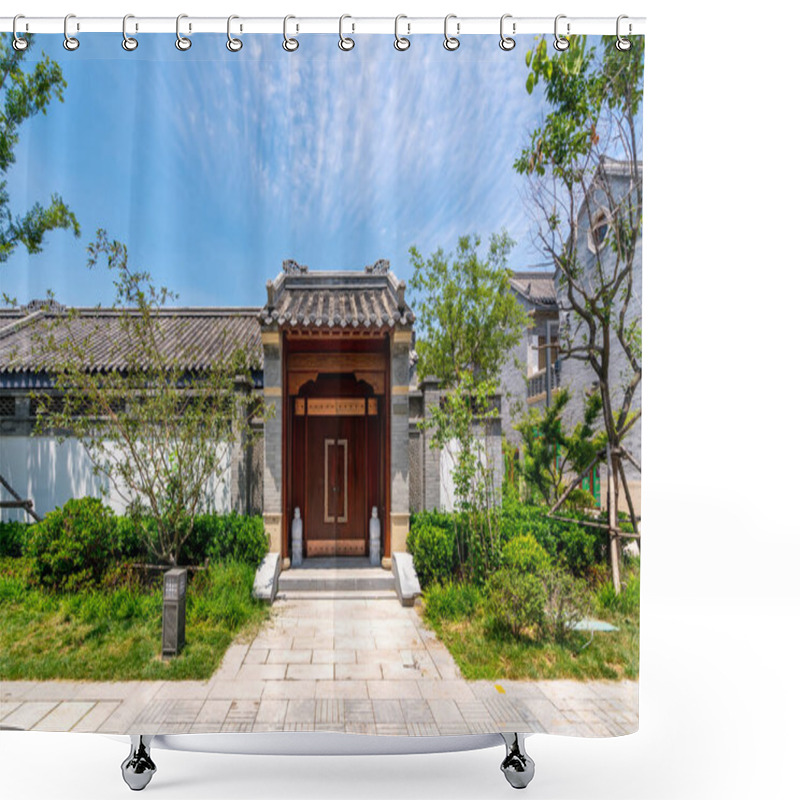 Personality  Siheyuan Villa District Of Traditional Chinese Architecture Shower Curtains