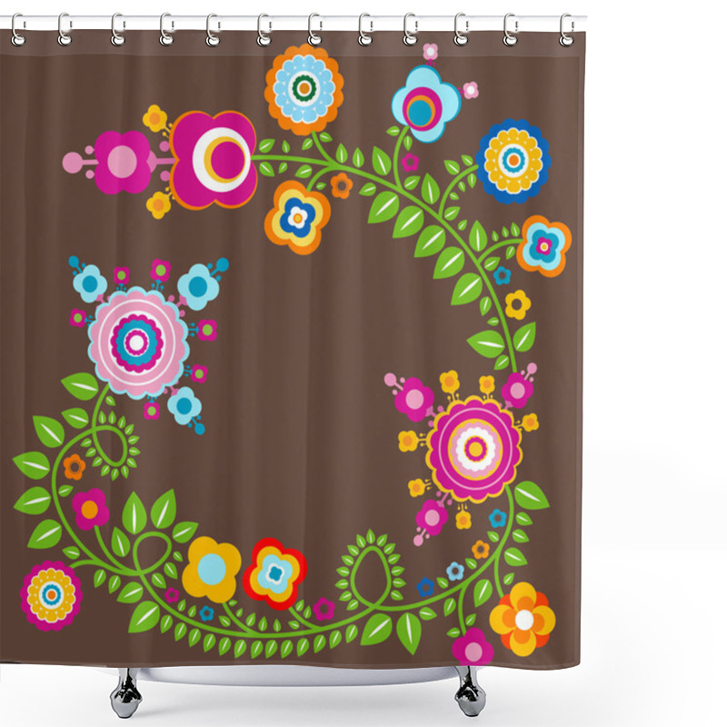 Personality  Floral Card Shower Curtains