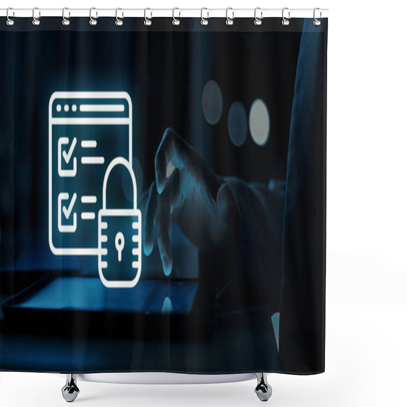 Personality  Customer Data Protection Implementing Robust Security Measures To Prevent Breaches And Protect Client Privacy Shower Curtains