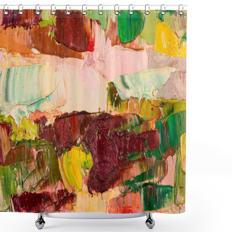 Personality  Oil Painting Abstract Brushstrokes Shower Curtains