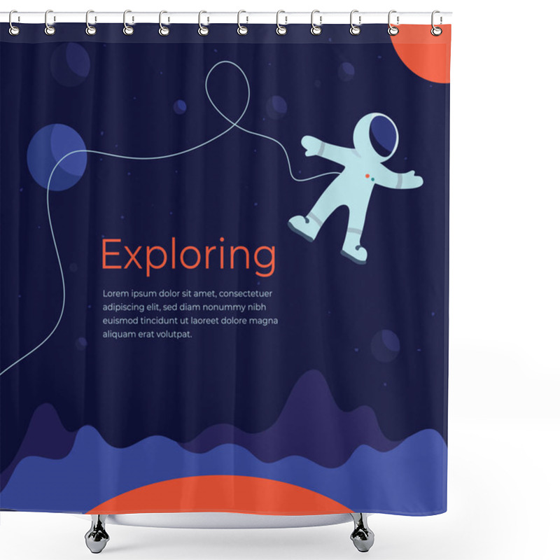 Personality  Illustration About Exploring The Space Shower Curtains