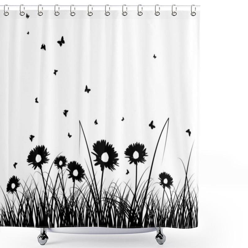 Personality  Meadow Silhouettes Shower Curtains