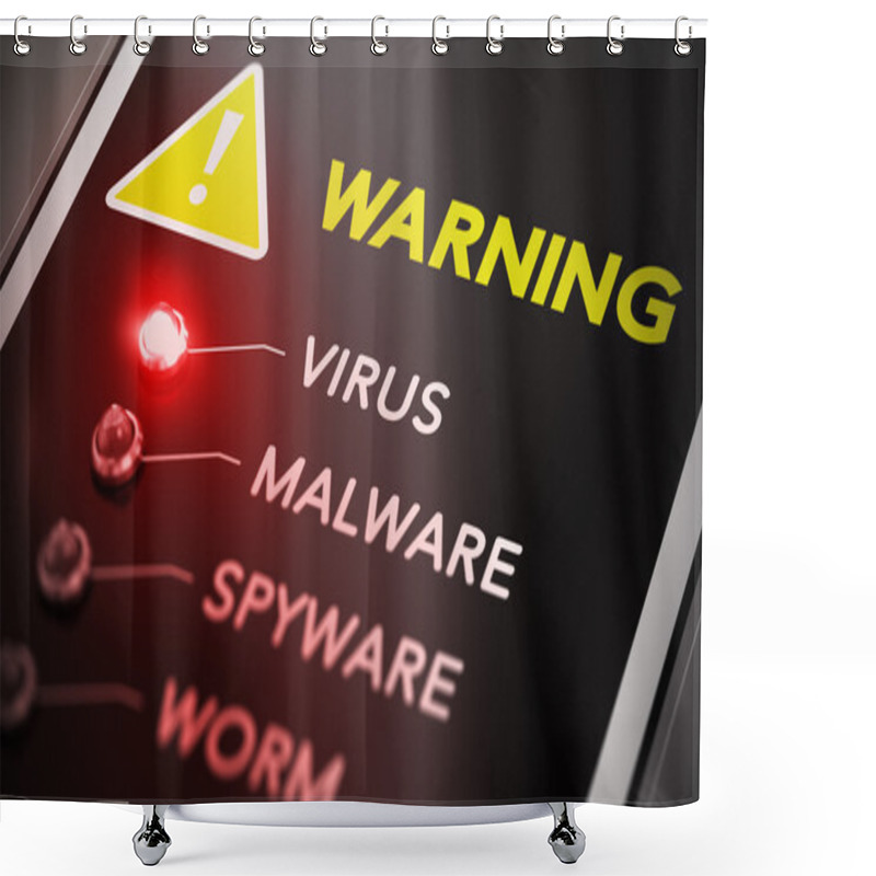 Personality  Virus Alert Shower Curtains