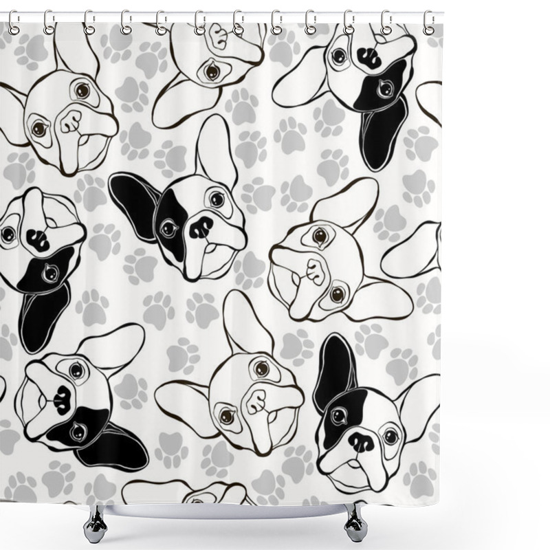 Personality  Pattern With French Bulldogs Shower Curtains