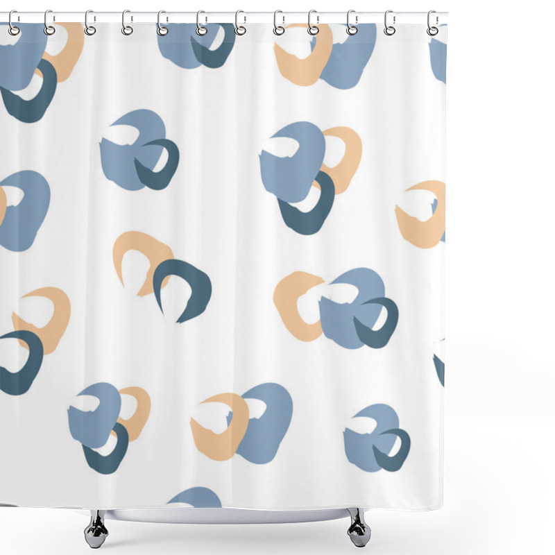 Personality  Seamless Pattern With Pastel Abstract Elements Shower Curtains