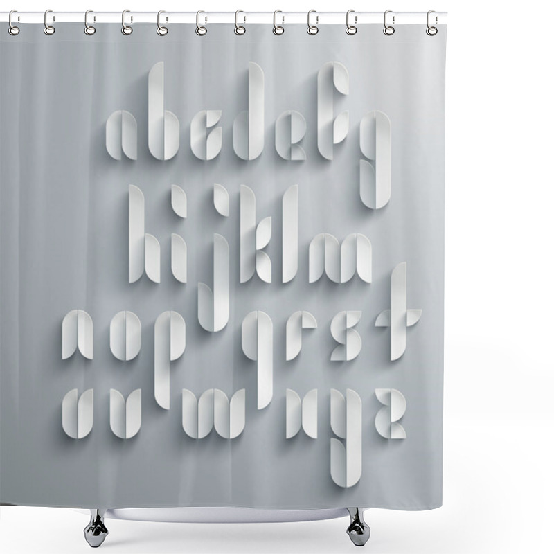 Personality  Paper Graphic Alphabet Set Shower Curtains