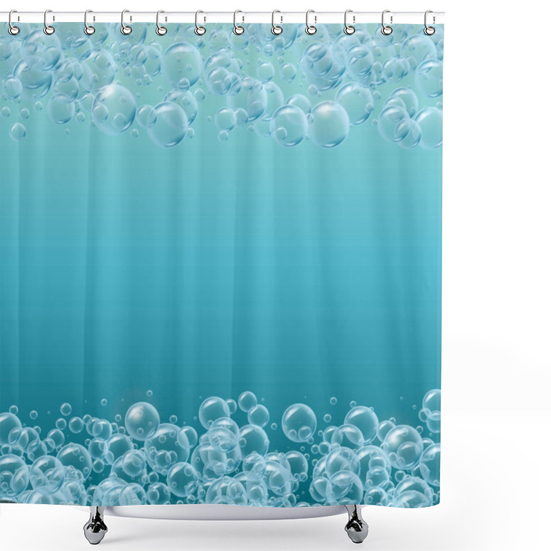 Personality  Transparent Soap Or Water Bubbles Background Shower Curtains