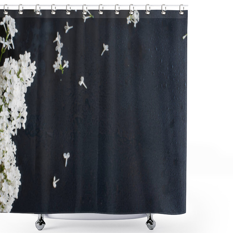 Personality  White Lilac Flowers  Shower Curtains