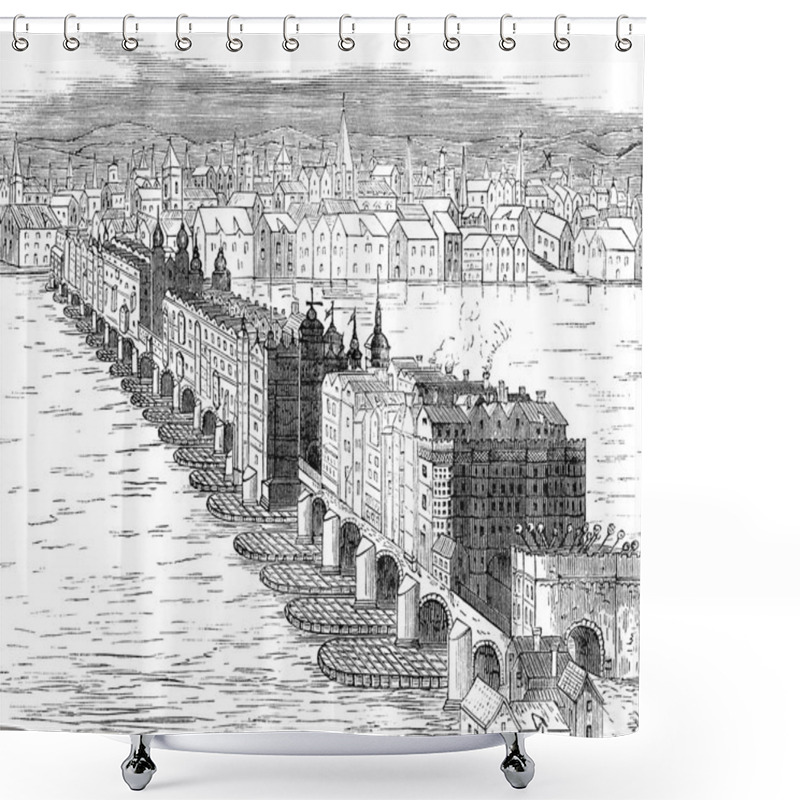 Personality  Old London Bridge Shower Curtains