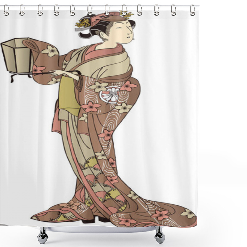 Personality   Ukiyoe Woman Shower Curtains