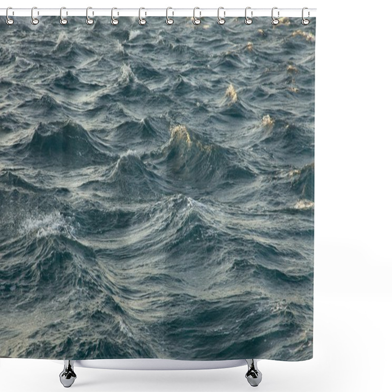 Personality  Stormy Waves Shower Curtains