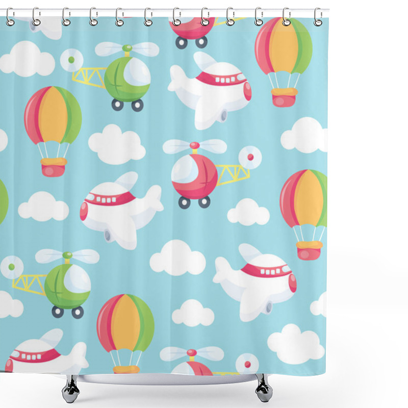 Personality  Come Fly With Me Seamless Pattern Background Shower Curtains