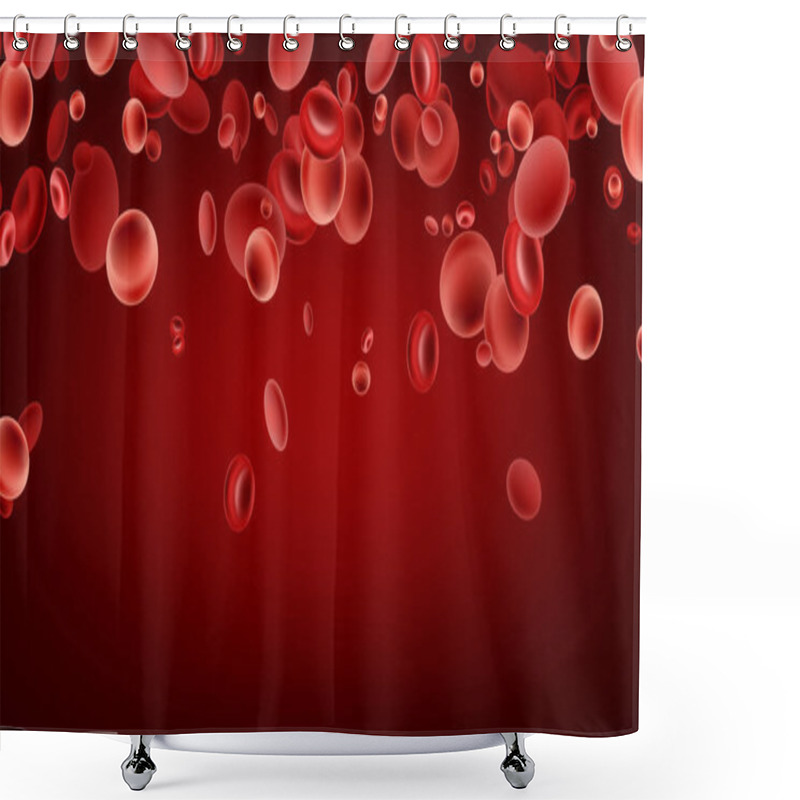 Personality  Macro Streaming Red Blood Cells Shower Curtains