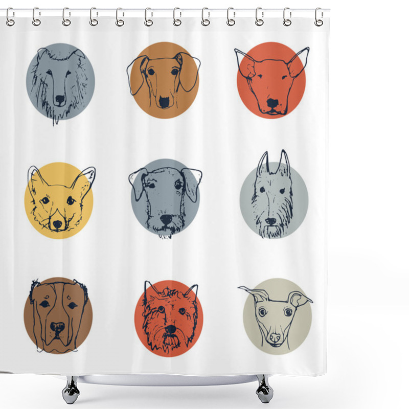 Personality  Dog Logo Collection Shower Curtains