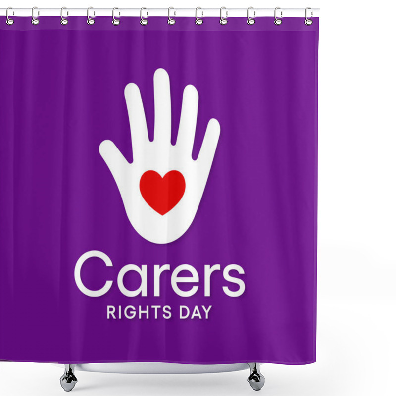 Personality  Vector Illustration On The Theme Of Carers Rights Day Observed Each Year During November. Shower Curtains