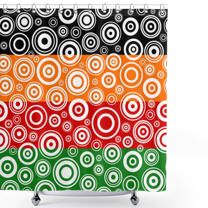 Personality  Set Of Seamless Textures With Concentric Circles. Shower Curtains