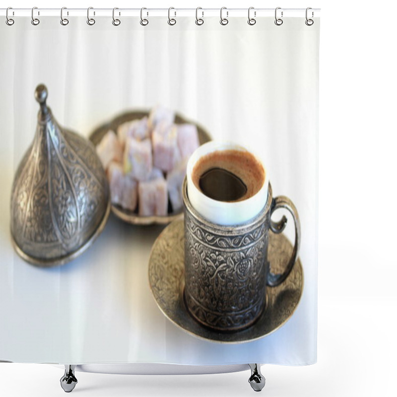 Personality  Turkish Coffee And Turkish Delight Shower Curtains