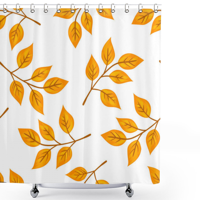 Personality  Autumn Leaves Seamless Pattern. Shower Curtains