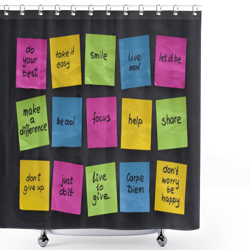 Personality  Uplifting And Motivational Words Shower Curtains