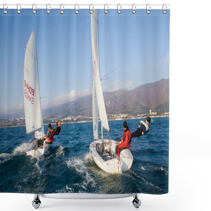 Personality  Sailing Regatta Shower Curtains